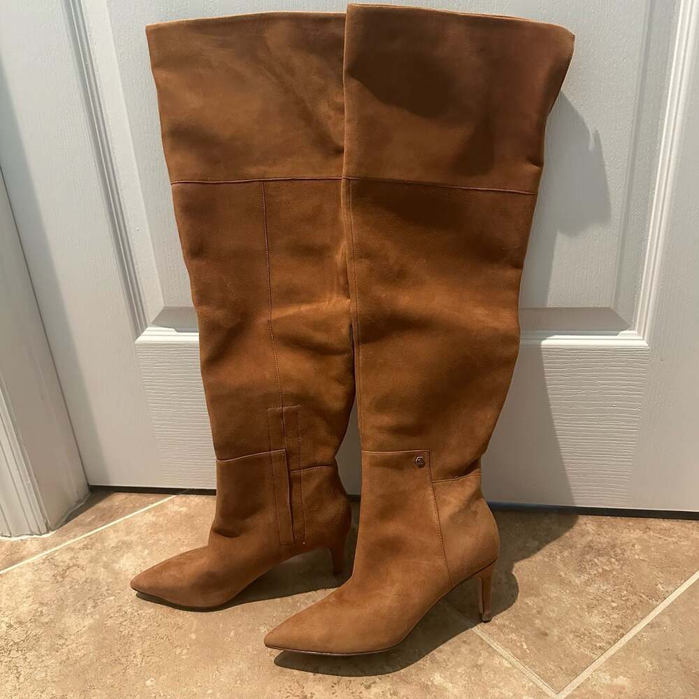 Cole Haan W26799 Brown Manmade Suede Over-the-Knee Boots Size 6B
